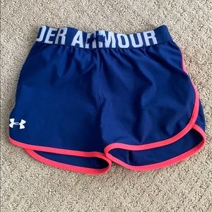 Under Armor Blue and Pink Youth shorts